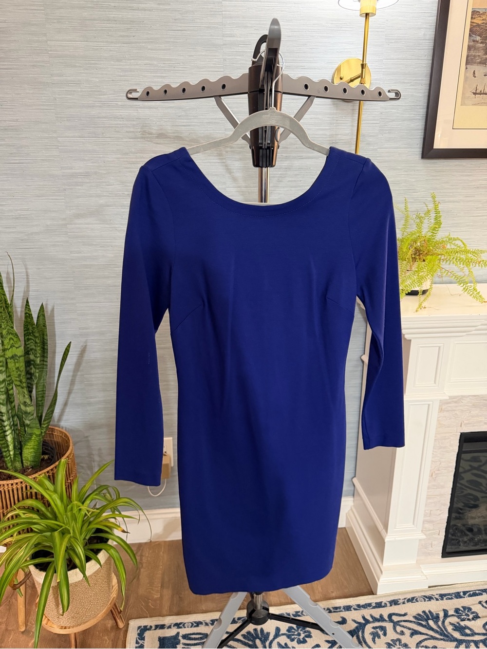 Banana Republic Cobalt Blue Long Sleeve Sheath Dress